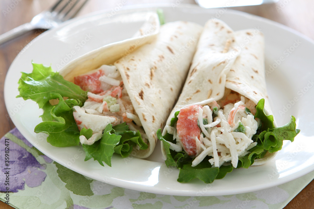 Seafood Salad Wrap Seafood Salad Wrap
