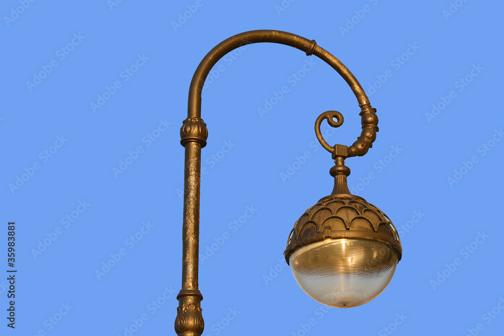 Street lantern on blue sky background Street lantern on blue sky background