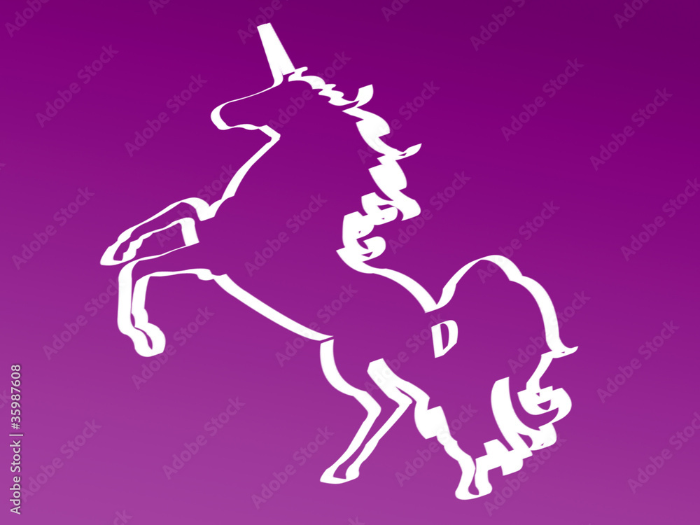 Unicorno in silhouette Unicorno in silhouette