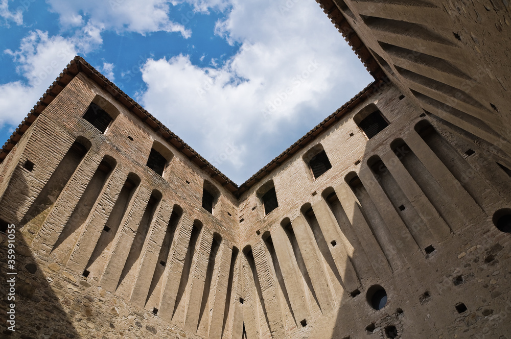 Obraz premium Varano de' Melegari castle. Emilia-Romagna. Italy.