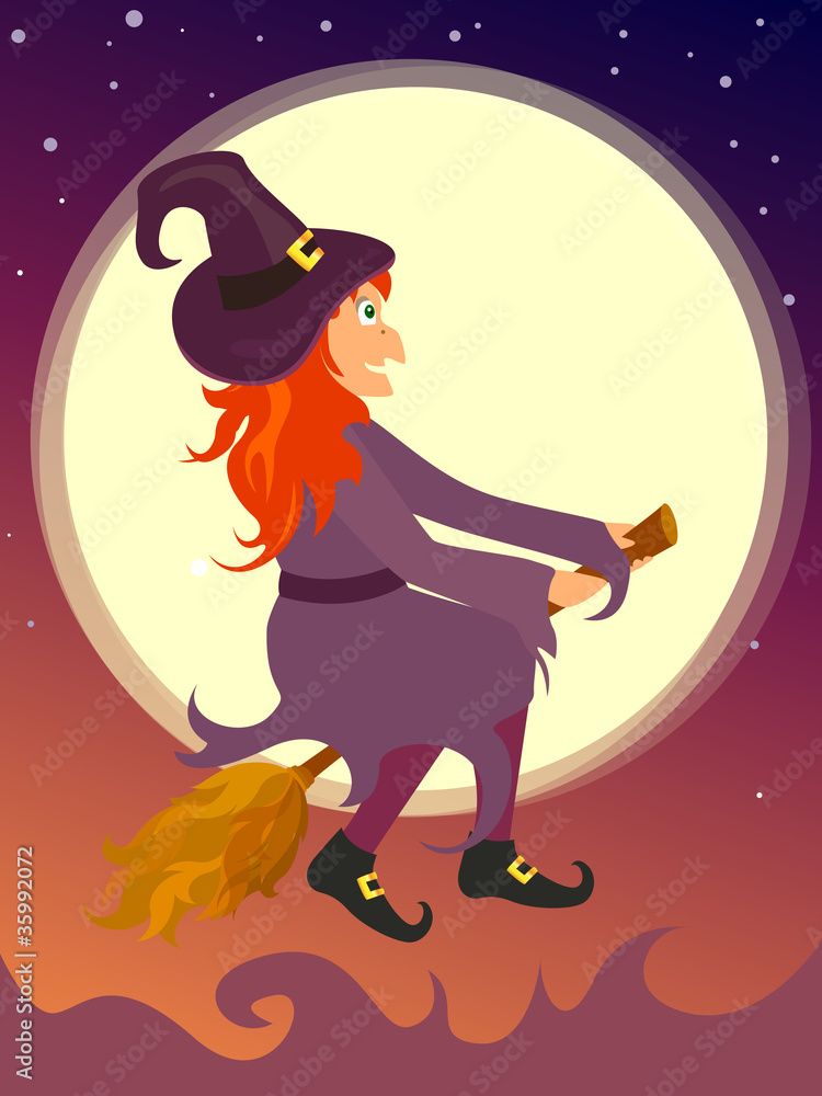 Plakat Halloween Hexe