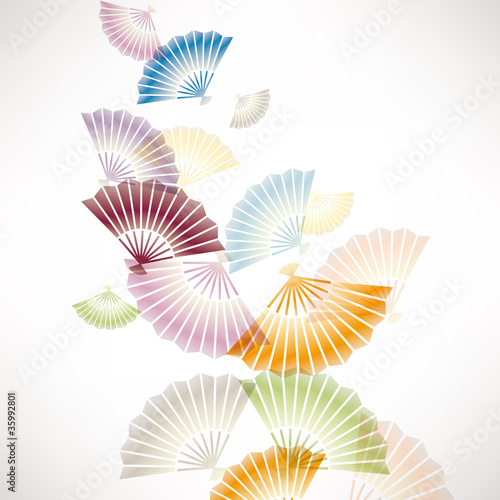 abstract background with folding fan
