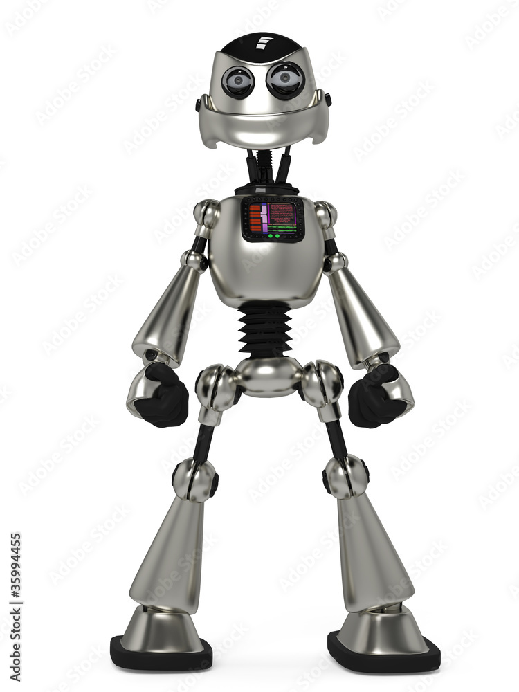 funny robot in power pose funny robot in power pose