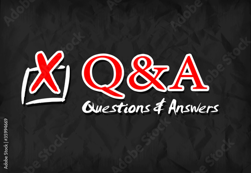 Q & A Questions & Answers checkbox title dashboard