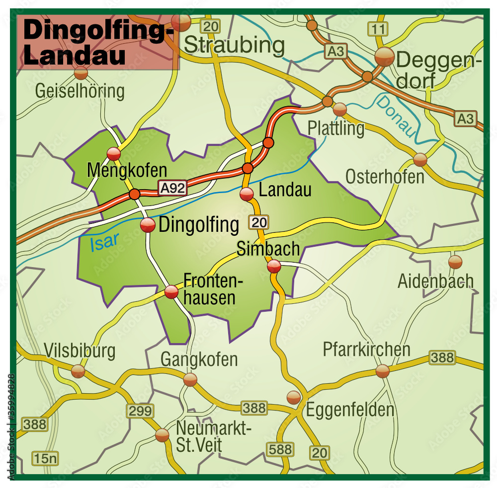 Landkreis Dingolfing Landau in SVG V5