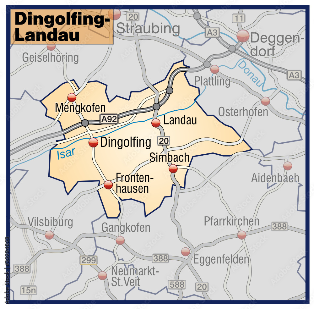 Landkreis Dingolfing Landau in SVG V7 Landkreis Dingolfing Landau in SVG V7