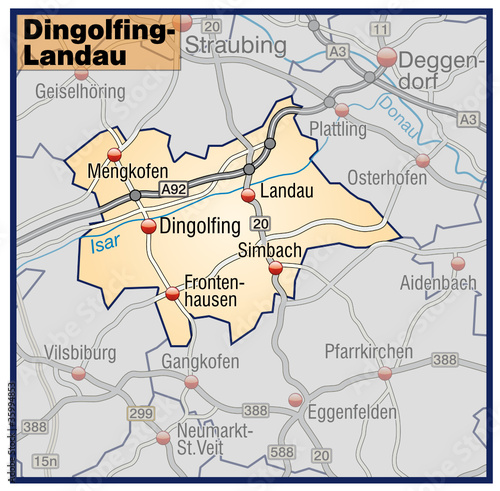 Landkreis Dingolfing Landau in SVG V7