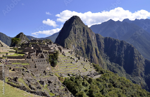 Panorama of Machu Pichu with Huayna Picchu