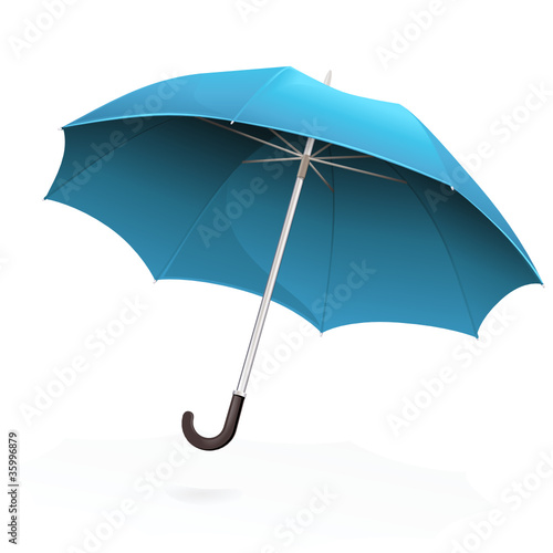 Parapluie bleu volant (reflet)