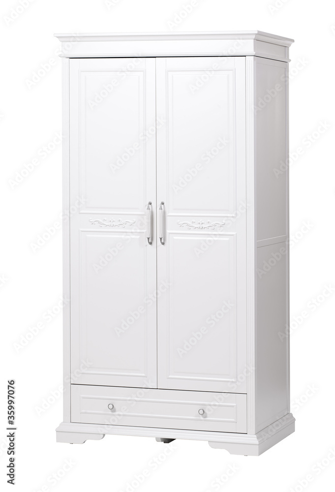 Two-section wardrobe isolated on white, with clipping path Two-section wardrobe isolated on white, with clipping path