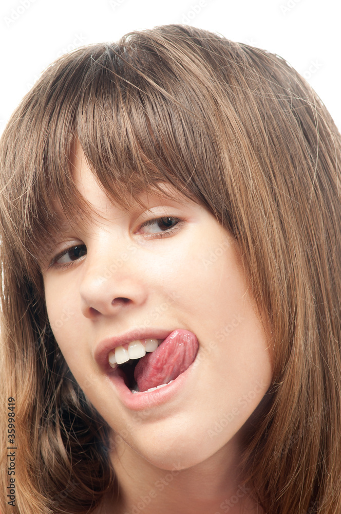 Portrait of the beautiful girl with long brown hair. Portrait of the beautiful girl with long brown hair.