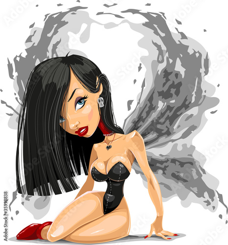 black fairy vector illustration