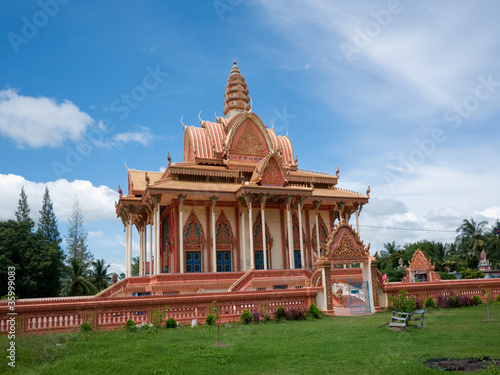 Buddhist temple in Sisophon, Cambodia photo