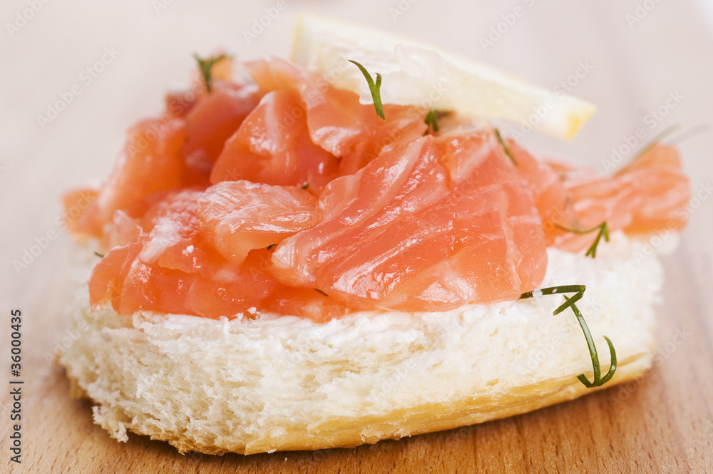 sandwich with salmon sandwich with salmon