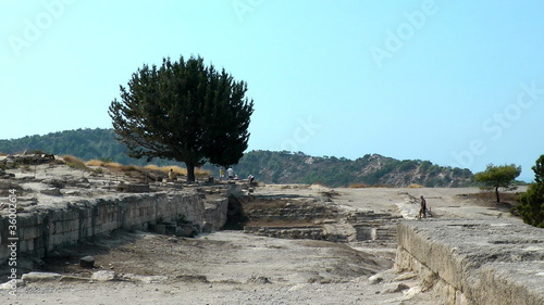 Ancient ruins of Kamiros town. Rhodes island. Greece. photo