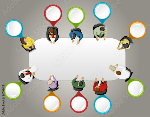 Group of business people working in office