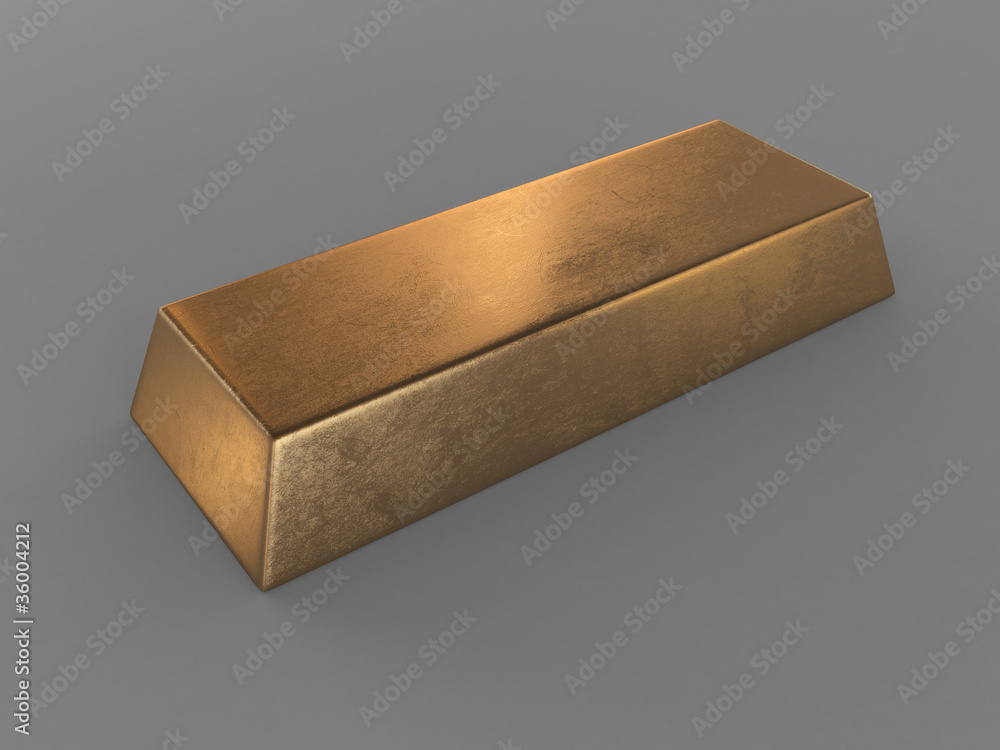 clear gold bar isolated on grey clear gold bar isolated on grey