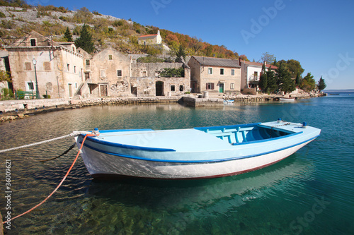 Boat in fishing village