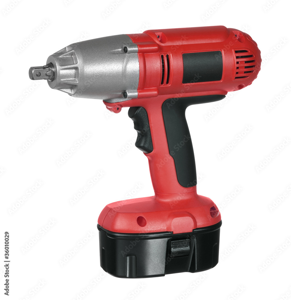 red and black cordless screwdriver