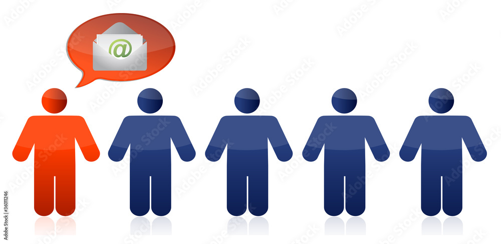 Business concept people mail illustration Business concept people mail illustration