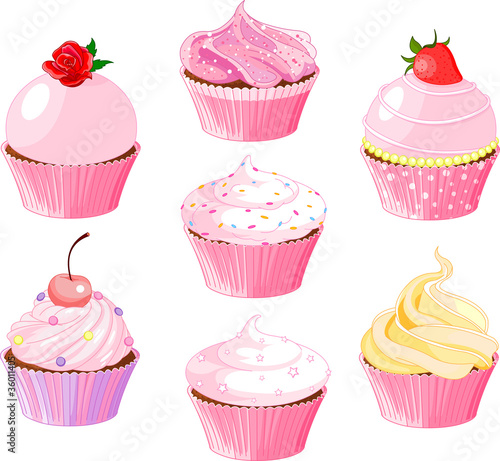 Various cupcake