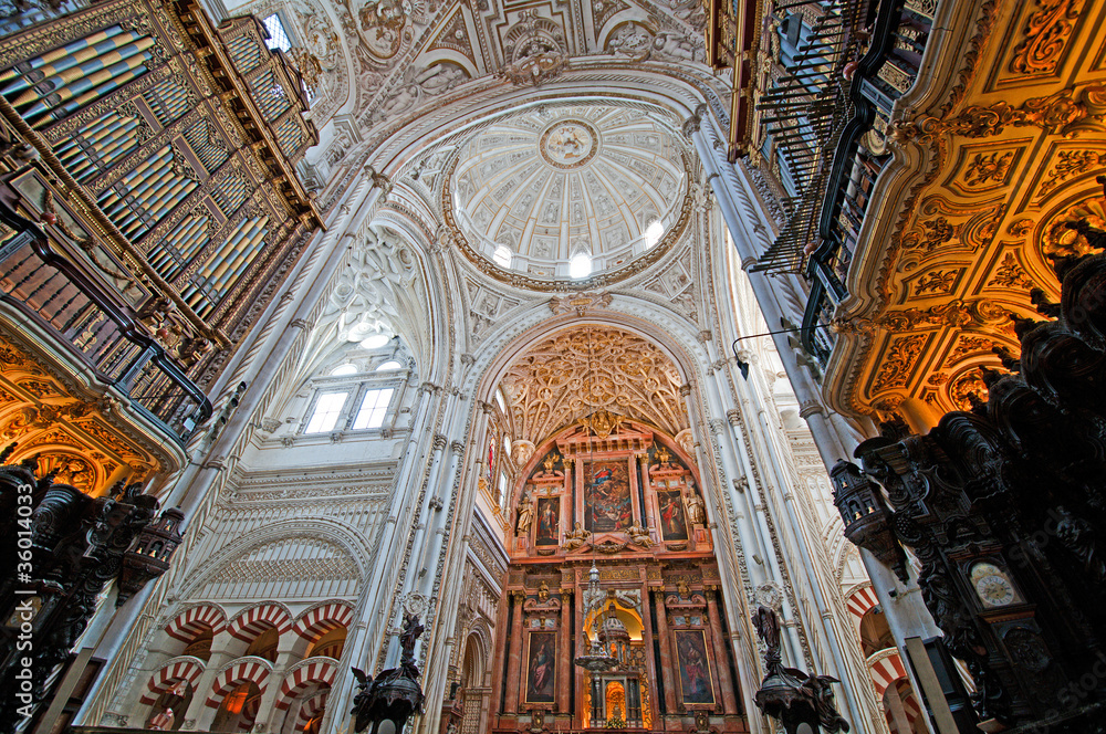 Art in a cathedral, Cordoba, Spain