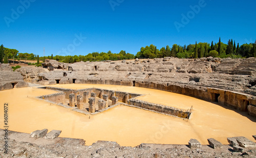 Ancient roman arena, Spain photo