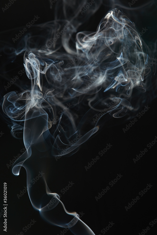smoke on the black background smoke on the black background