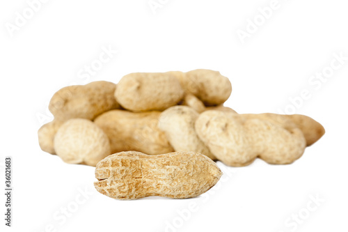 isolated peanuts
