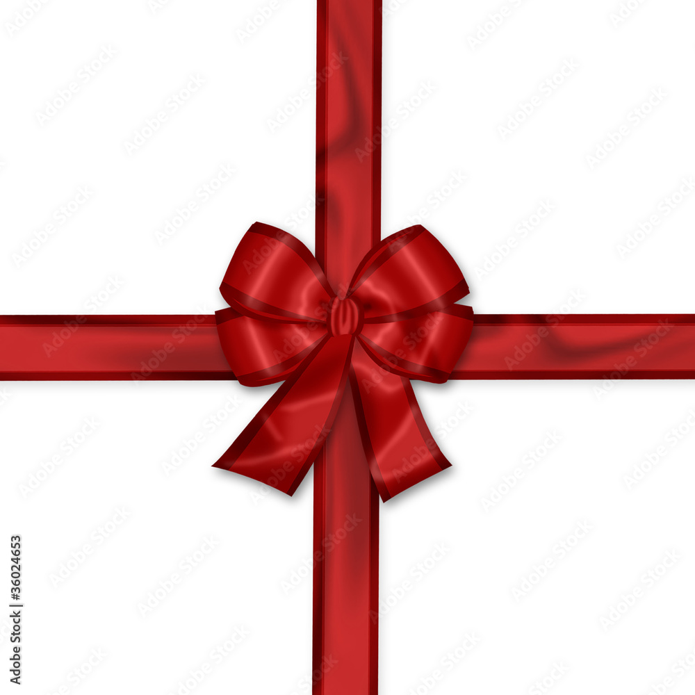 Red Ribbons with centre bow Red Ribbons with centre bow