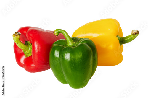 Close up of a pepper isolated