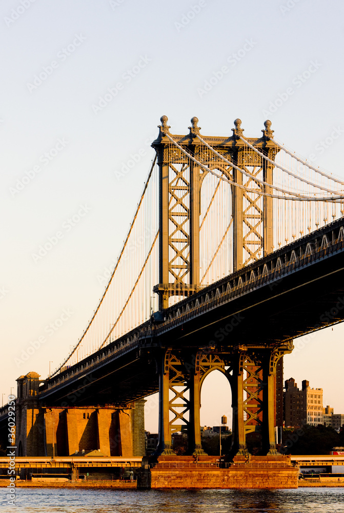 Naklejka premium Manhattan Bridge, Nowy Jork, USA