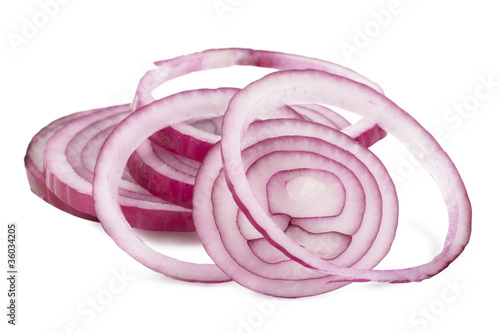 Fototapete Red onion rings