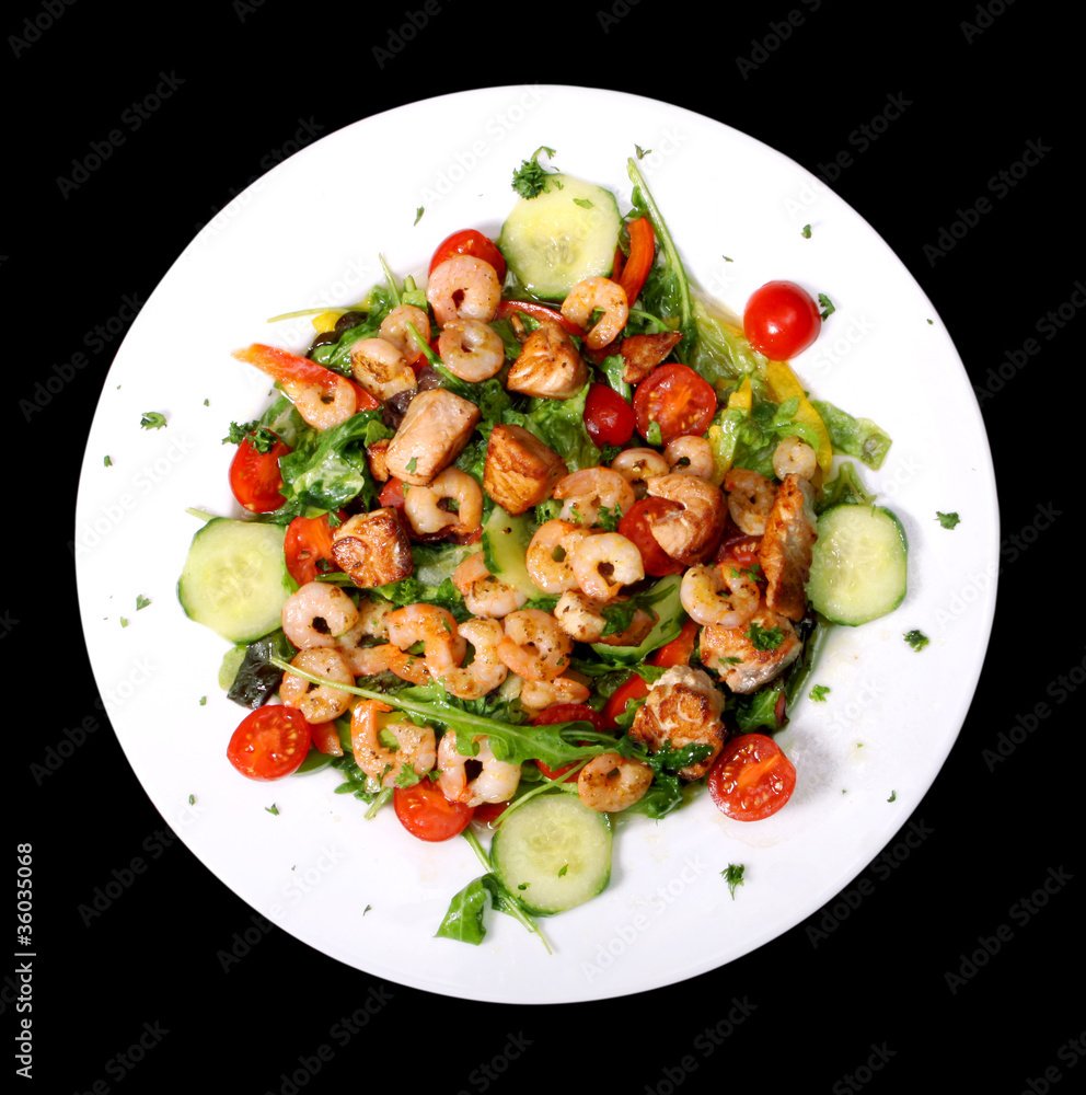 Salat shrimps Salat shrimps