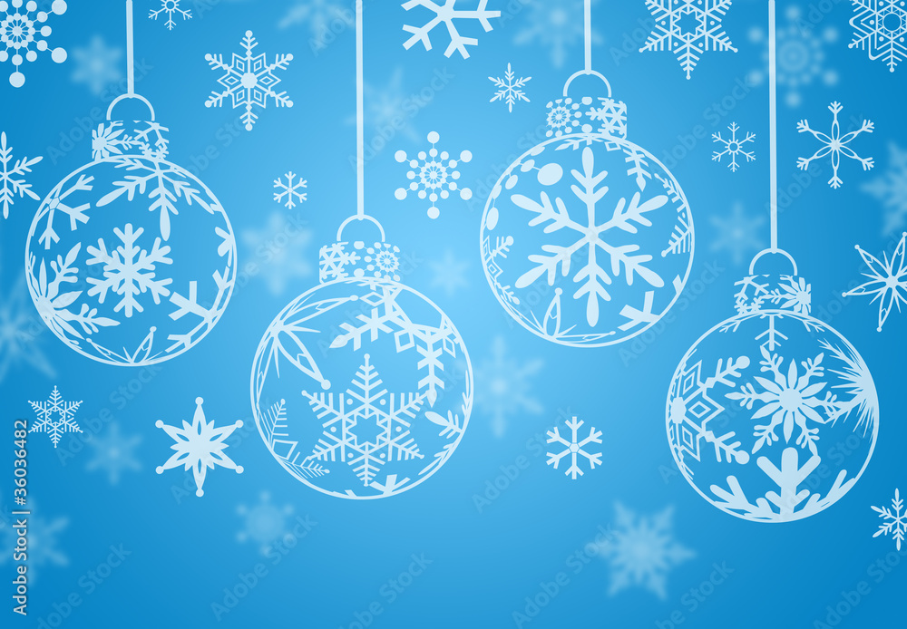 Christmas Ornaments with Snowflakes Christmas Ornaments with Snowflakes
