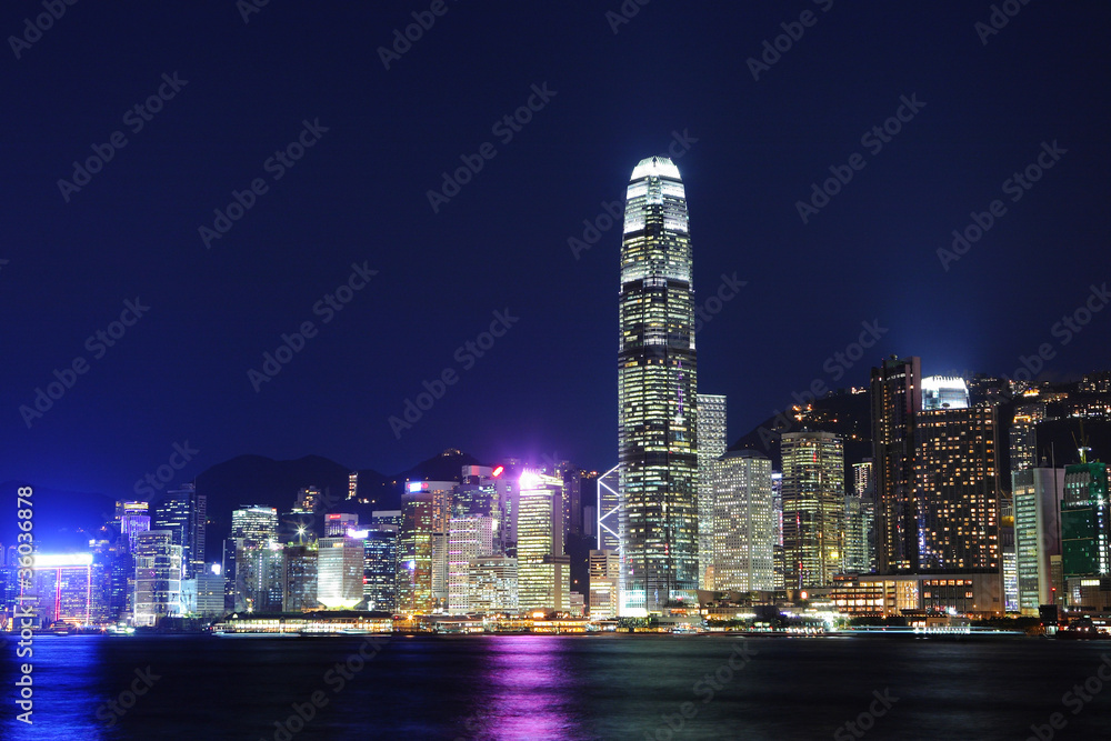 Hong Kong skyline at night