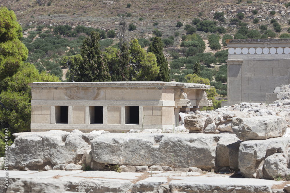 Obraz premium Archaeological site of Knossos. Minoan Palace. Crete