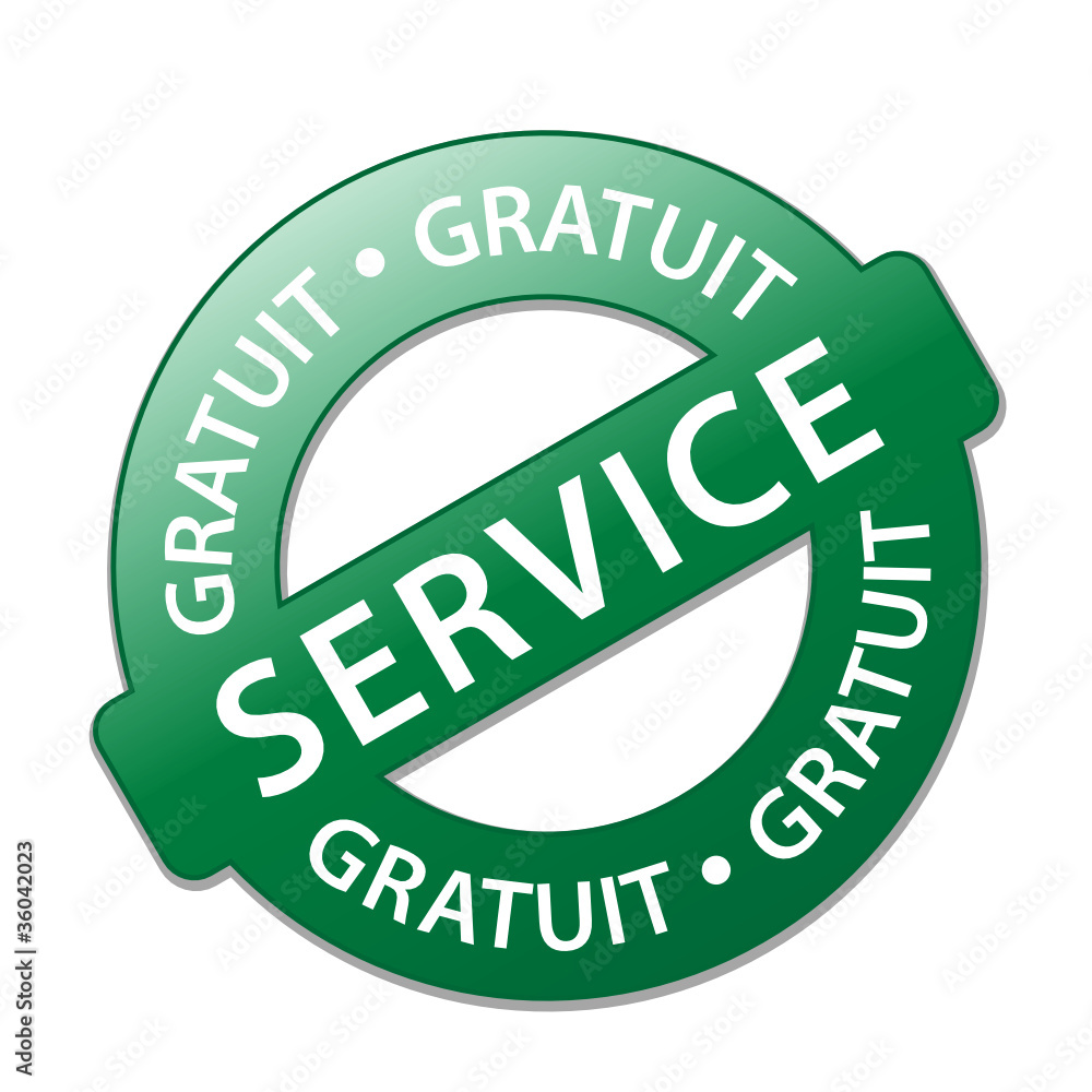 Tampon Publicitaire "SERVICE GRATUIT" (livraison satisfaction) Stock Vector  | Adobe Stock