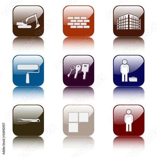 Bau-Handwerker Icons