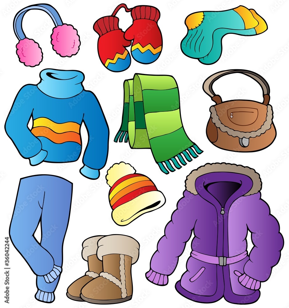 Winter apparel collection 1 Stock-Vektorgrafik | Adobe Stock