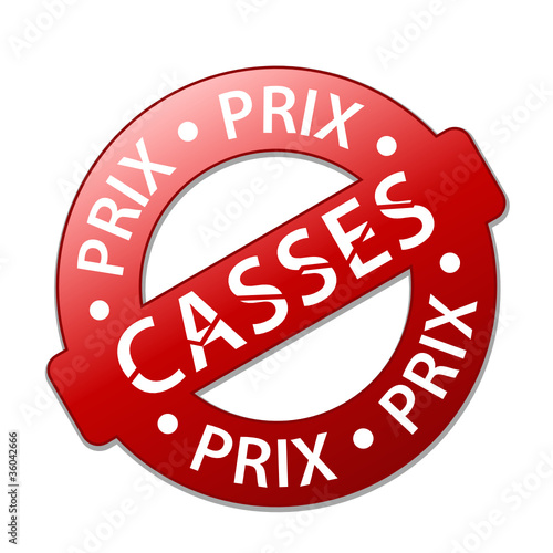 Tampon "PRIX CASSES" (soldes promos déstockage offre spéciale)