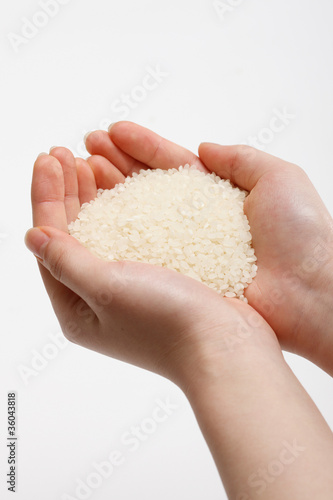 米と手