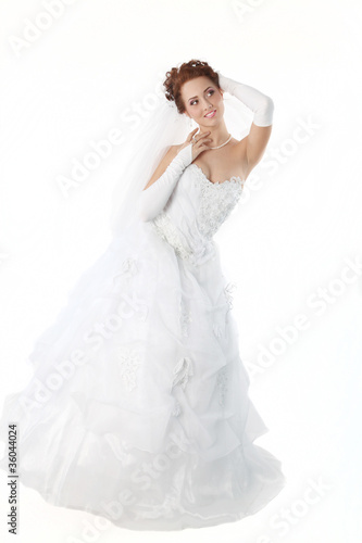 bride in a white dress