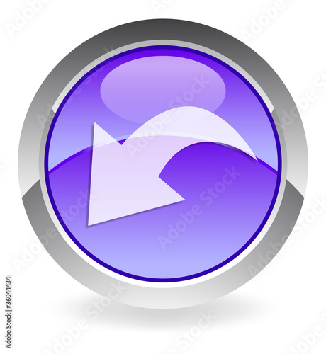 violet vector button "undo"