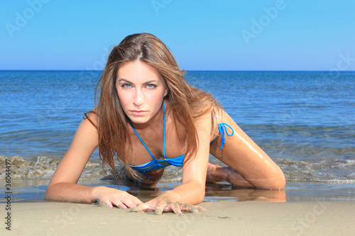 Attractive girl on the beach