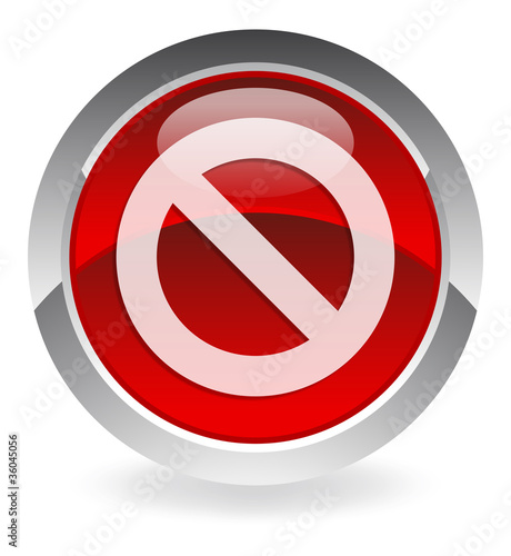red vector button "stop"
