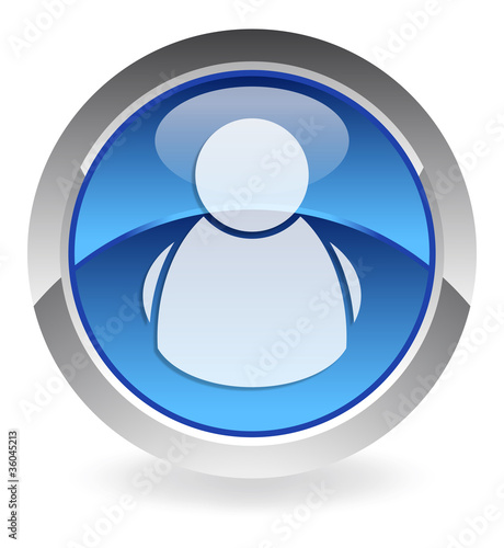 blue vector button "buddy"