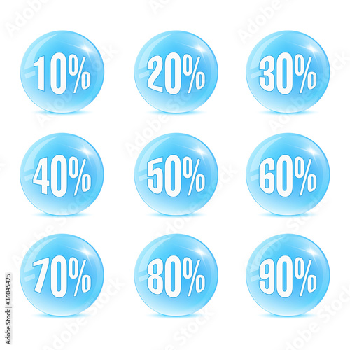 Icone sconti percentuale