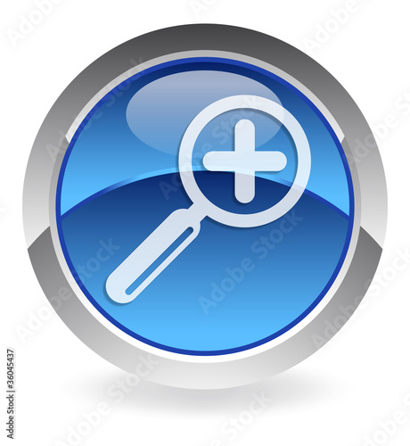 blue vector button "enlarge"