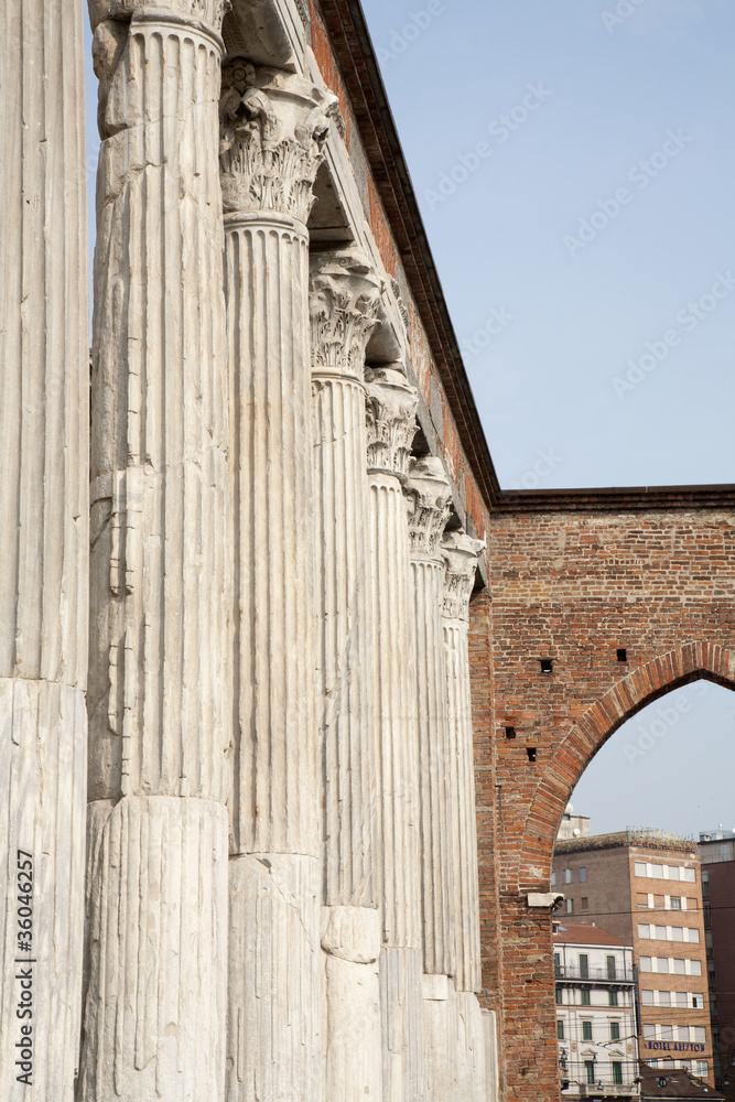 Milan - rome column by San Lorenzo church